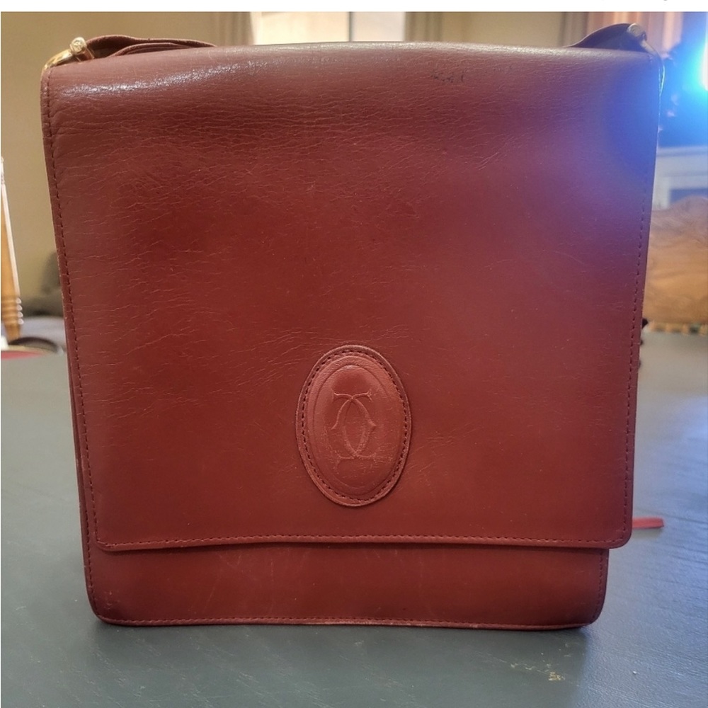 CARTIER must de cartier crossbody boudreaux red leather